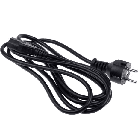 Câble Noir 3x1.5mm avec Fiche Schuko + Fiche IEC Femelle C13 2.5m