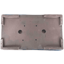 Plateau Suiban rectangulaire en émail bleu 34 cm (2)