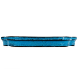 Plaque émaillée rectangulaire bleue 27,5 cm (2)