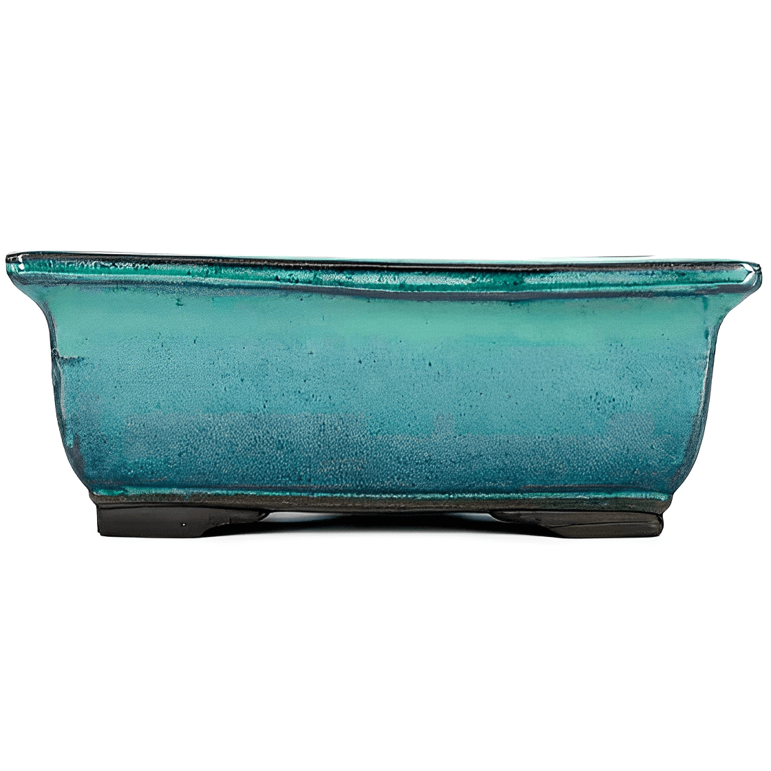 Pot émaillé Rectangulaire Vert 25 x 18 x 10 cm
