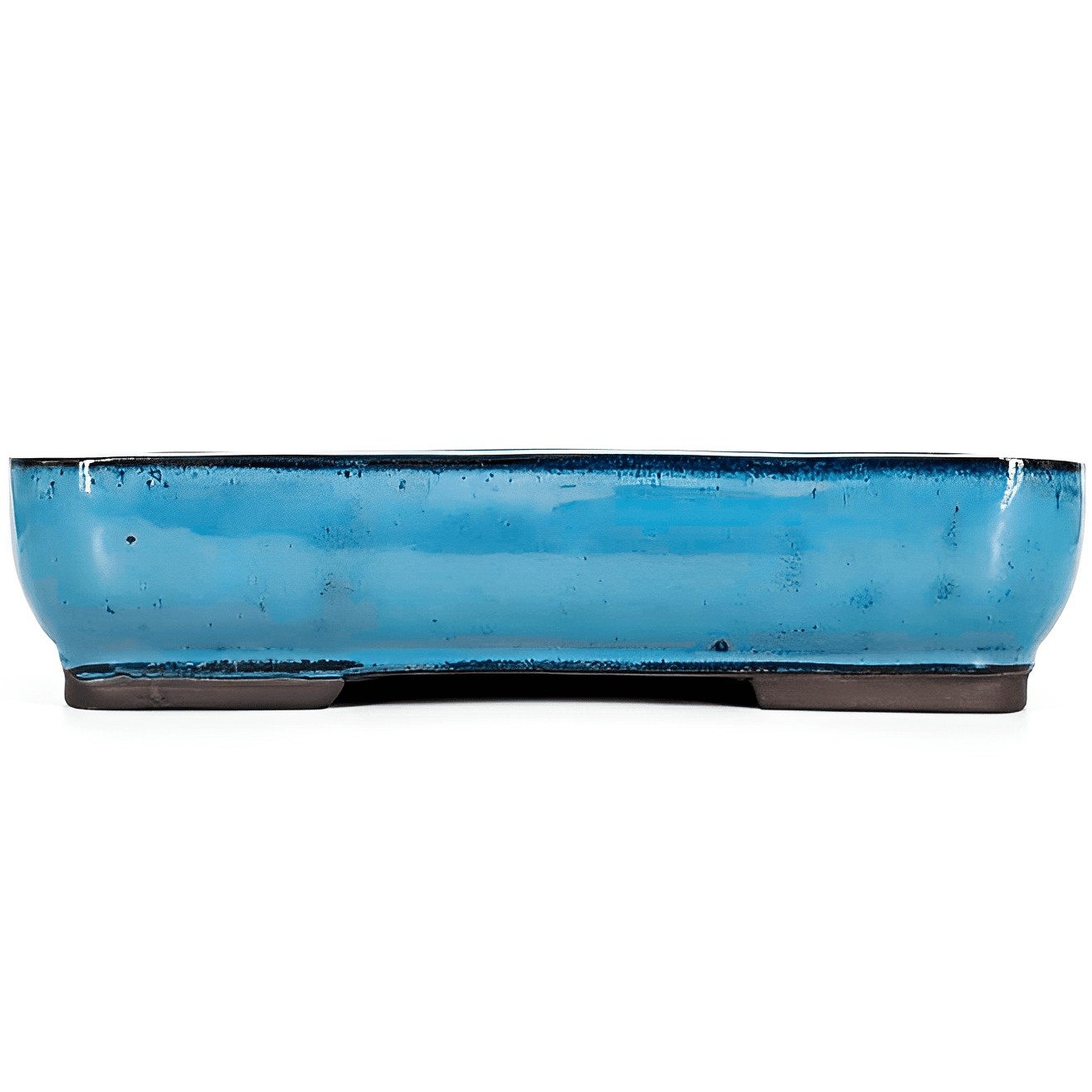 Pot émaillé rectangulaire bleu 29 x 20 x 7 cm