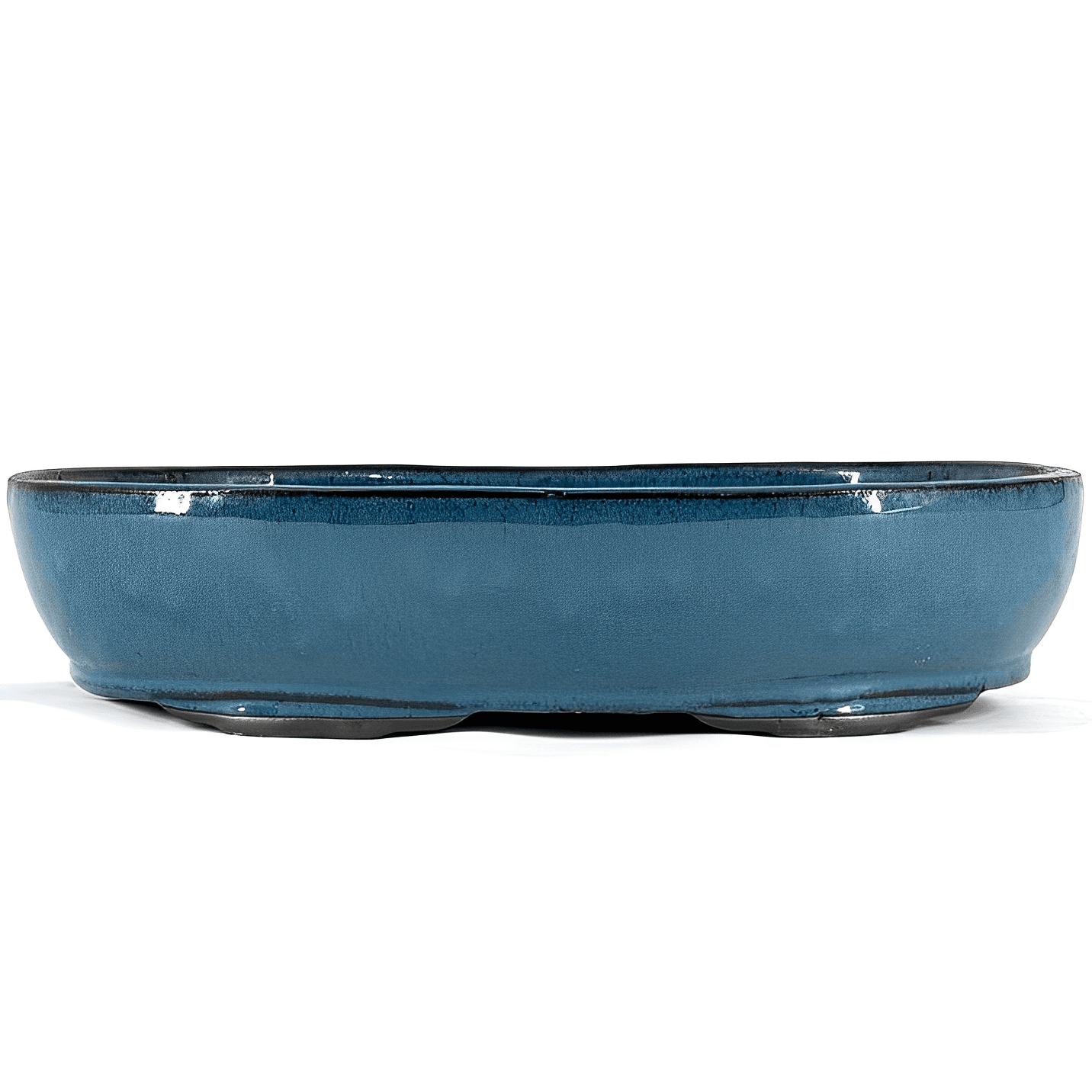 Pot Émaillé Ovale Bleu 42 x 29 x 9 cm