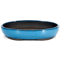 Pot Émail Ovale Bleu 35 cm (2)