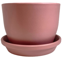 Kit Pot Céramique Rond Meliflor 25x19cm + Assiette 24cm (1)