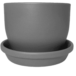 Kit Pot Céramique Rond Meliflor 25x19cm + Assiette 24cm (1)