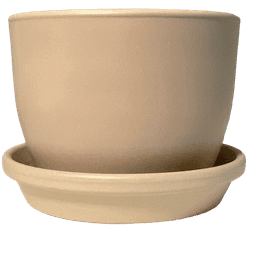 Kit Pot Céramique Rond Meliflor 25x19cm + Assiette 24cm (1)