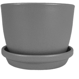 Kit Pot Céramique Rond Meliflor 18x13cm + Assiette 18cm (1)