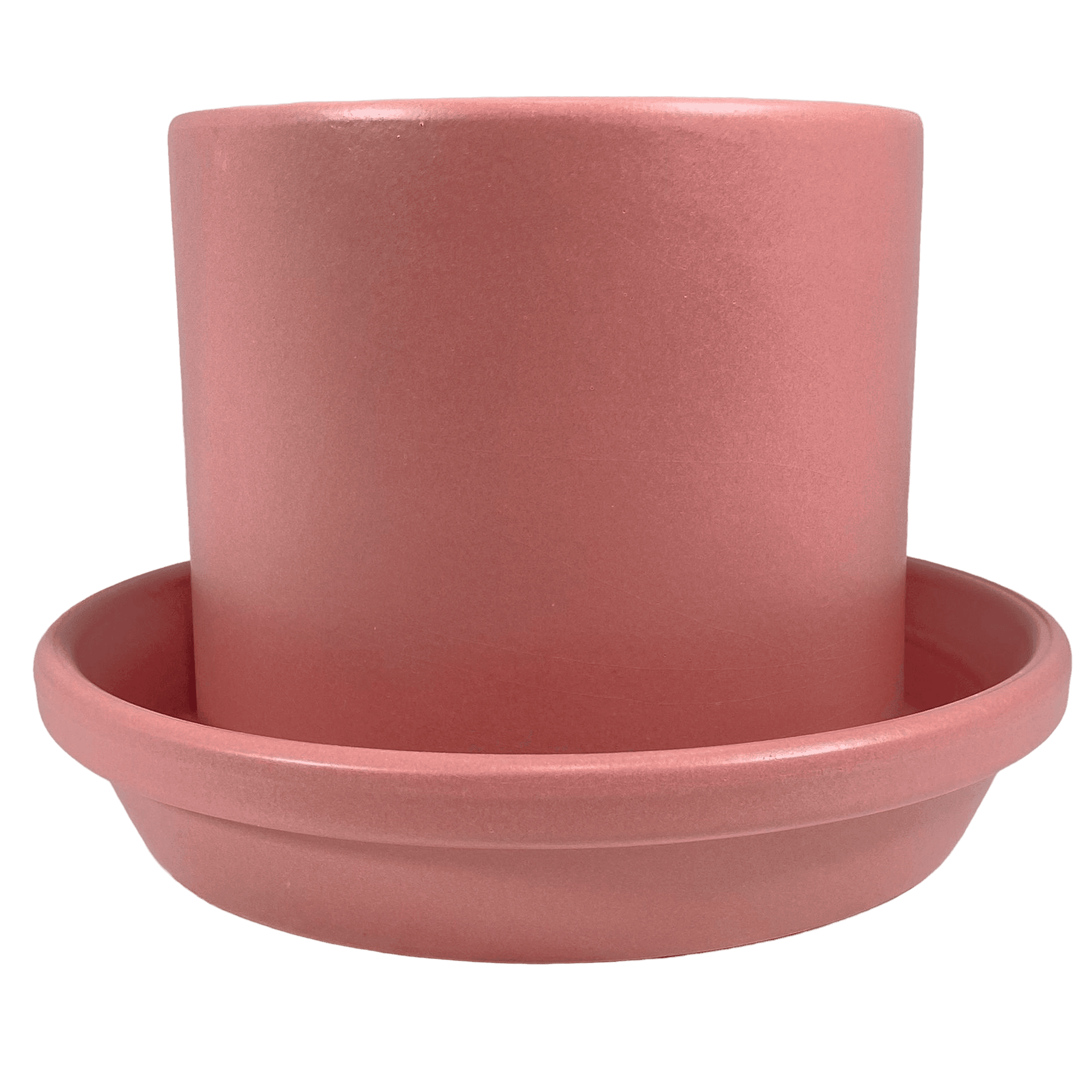 Kit Pot Céramique Tubulaire Meliflor 21x18cm + Assiette 24cm