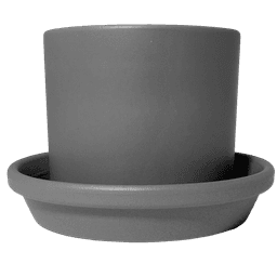 Kit Pot Céramique Tubulaire Meliflor 21x18cm + Assiette 24cm (1)
