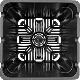 Pot de fleurs GR. Carré noir avec support et guide (3)
