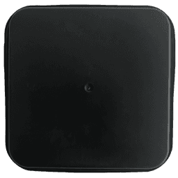 Assiette Carrée Noire 23x23cm (Base 18x18cm) (Pack 200Uds) (2)