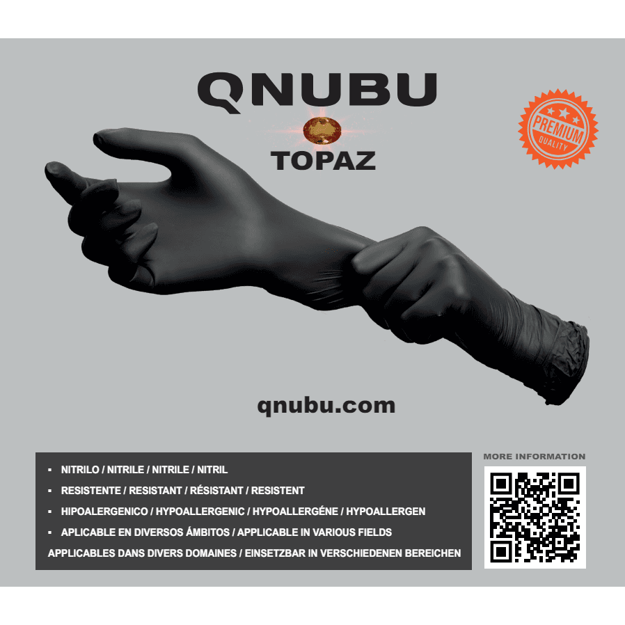 Gants professionnels en nitrile Qnubu Topaz (300 unités)