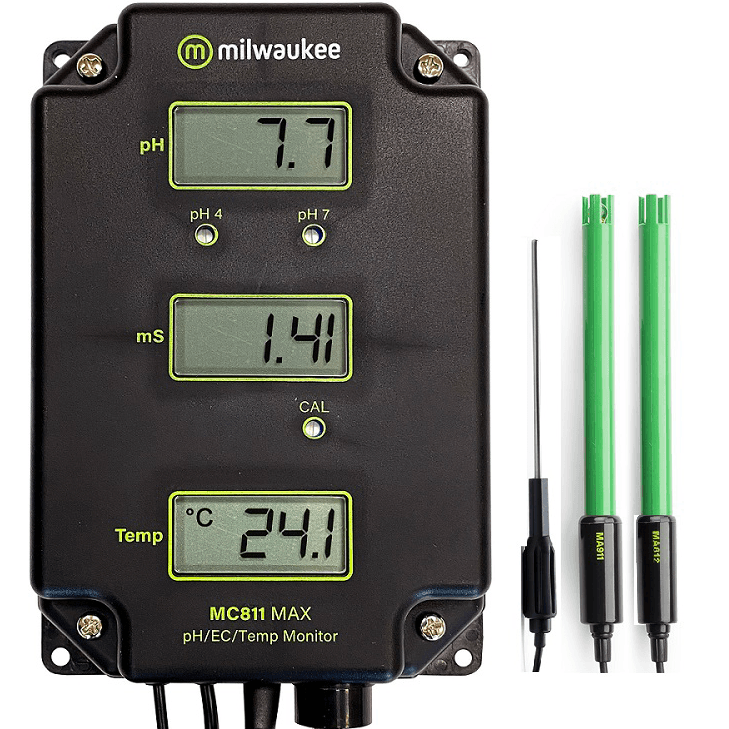 Compteur combiné continu PH/EC/température de Milwaukee