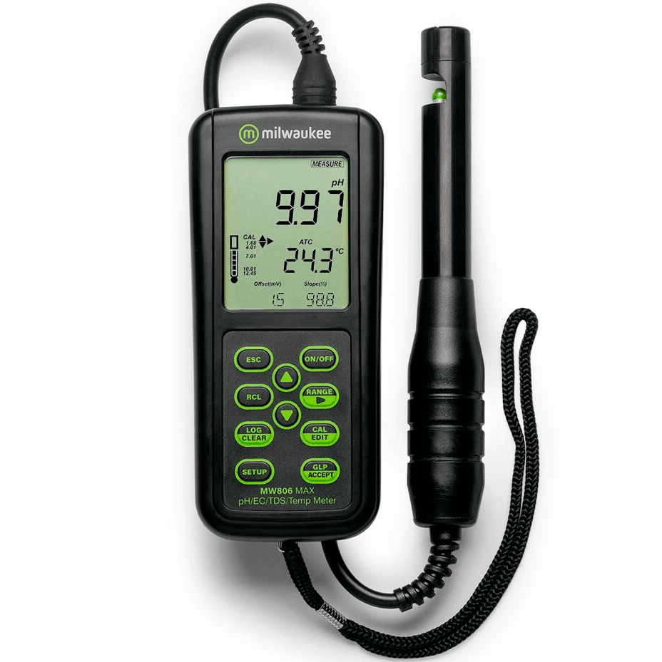 Compteur combiné portable Milwaukee PH/EC/TDS/Temp/Enregistrement de données