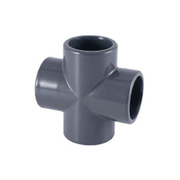 Union en croix égale PVC 1" pour coller (2)