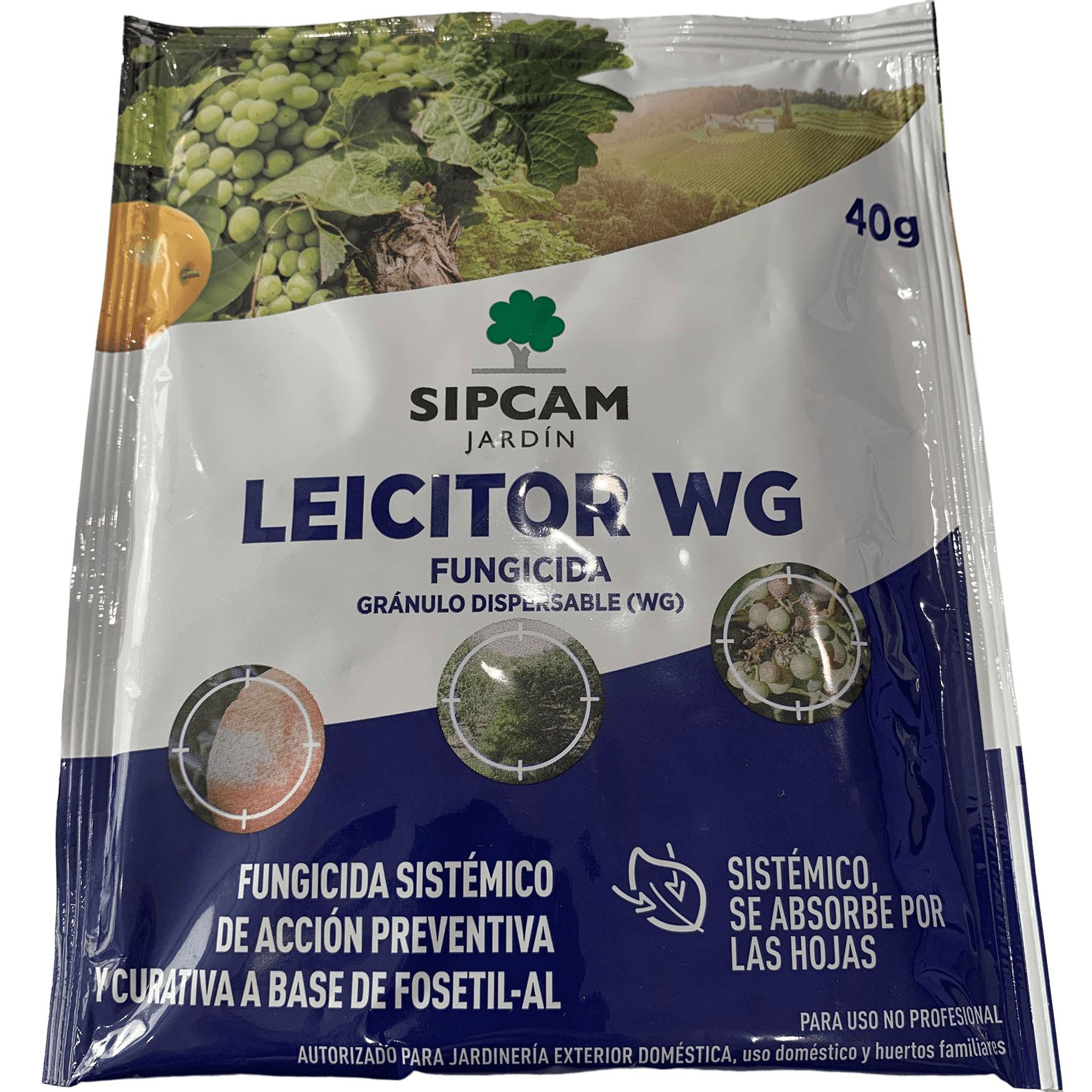 Sipcam Jardin Fosetil-AL 80 Sachet 40gr (Fongicide Mildiou-Phytophthora) Fosétyl 0,8 p/p