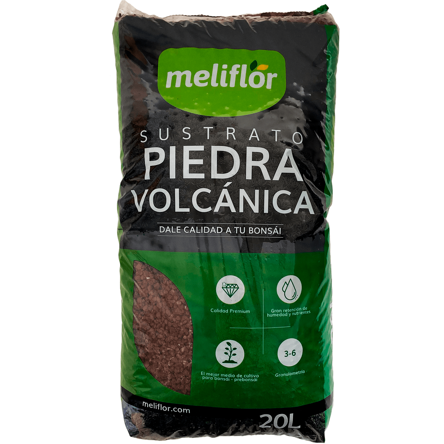 Meliflor Substrat pour Bonsaï Roche Volcanique (Pouzzolane Rouge Tamisée) 20L Meliflor Substrat pour Bonsaï Roche Volcanique (Pouzzolane Rouge Tamisée) 20L